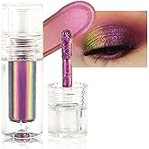 evpct Mermaid Purple Gold Duochrome Chameleon Liquid Eyeshadow, Multichrome Metallic Glitter Liquid Eye Shadow Makeup for Women, Waterproof Color Shifting High Pigment Holographic Iridescent Eyeshadow