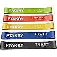 FTAKRY Resistance Bands for Working Out, Exercise Bands with 5 Resistance Levels, Natural Latex Resistance Bands Designed for Home Fitness, Strength Training and Flexibility Exercises