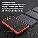 Solar Power Bank Wireless Solar Charger 20000mAh,POWOBEST Waterproof Portable External Battery with 3 Foldable Solar Panels,Flashlight,IPX5,Dual 5V/2.1A USB Ports,for Smartphones, Tables etc (Orange)