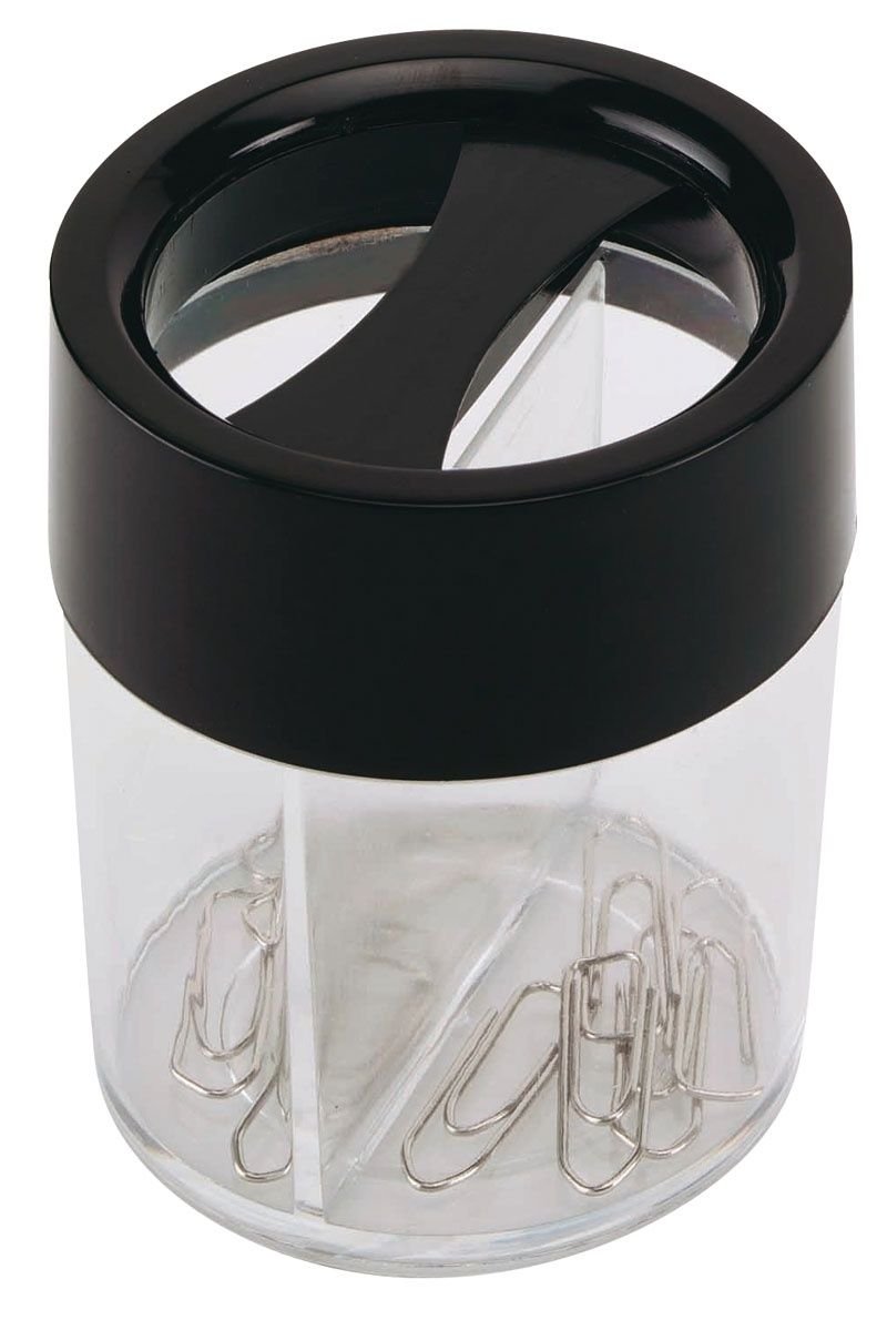 Q-Connect Paperclip Dispenser - Black/Clear