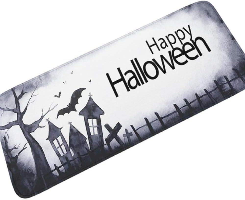 KFEKDT Halloween Flannel Memory Foam Rug Home Decoration Party Floor Mat Bedside Sofa Area Rug No-8 50x120cm
