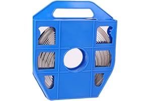 VOTOER 3/4" Width 304 Stainless Steel Banding Strapping Band Strap Tools for Strapping 0.03" Thick Coil, 100 Feet Roll, in Blue Tote