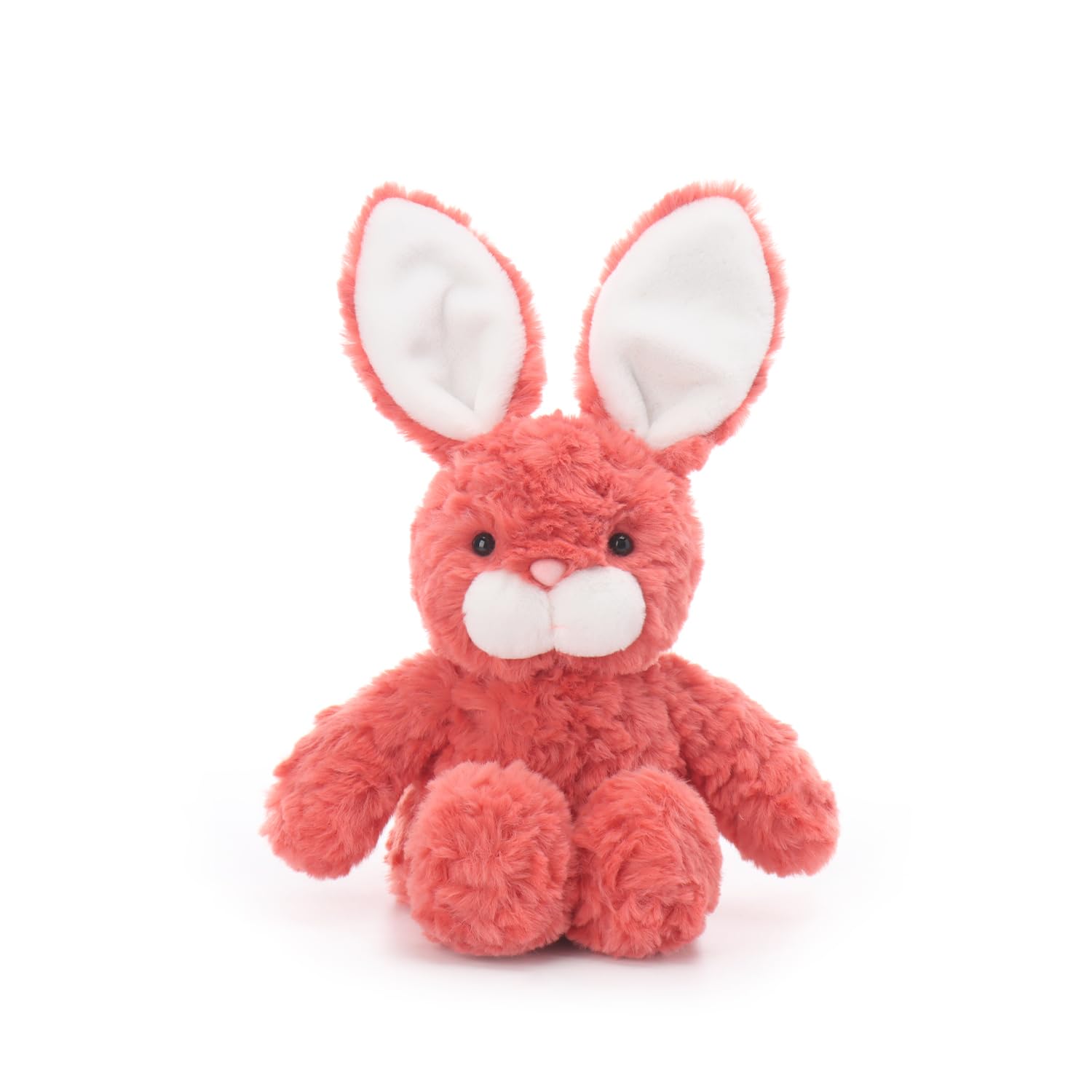 Apricot Lamb Orange Pink Soft Bunny Rabbit Plushies Stuffed Animals for Baby Girl and Boy, Soft Cute Plush Toys for Kids, 7.9 Inches