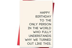 fancu Funny Birthday Card for Sister Brother, Happy Birthday Sister Card, Humorous Brother Birthday Gifts, Hilarious Bday Cards Funny for Women, Men, and Siblings