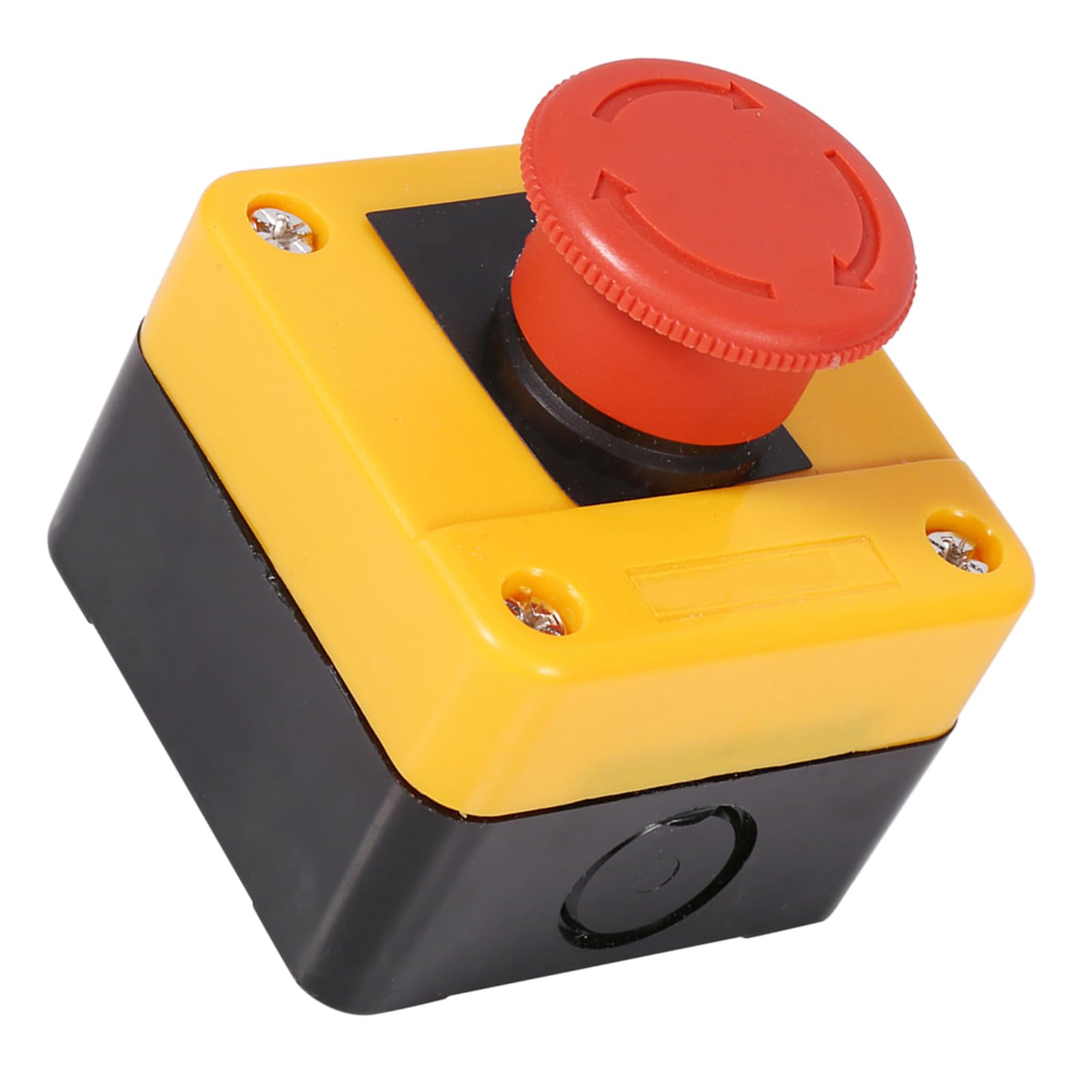 WPKD BLUEIY Red Sign Emergency Stop Push Button Switch,Red Sign Emergency Switch,AC 660V 10A,1 NO+1 NC DPST,for Contactors,Relays and Automation Systems