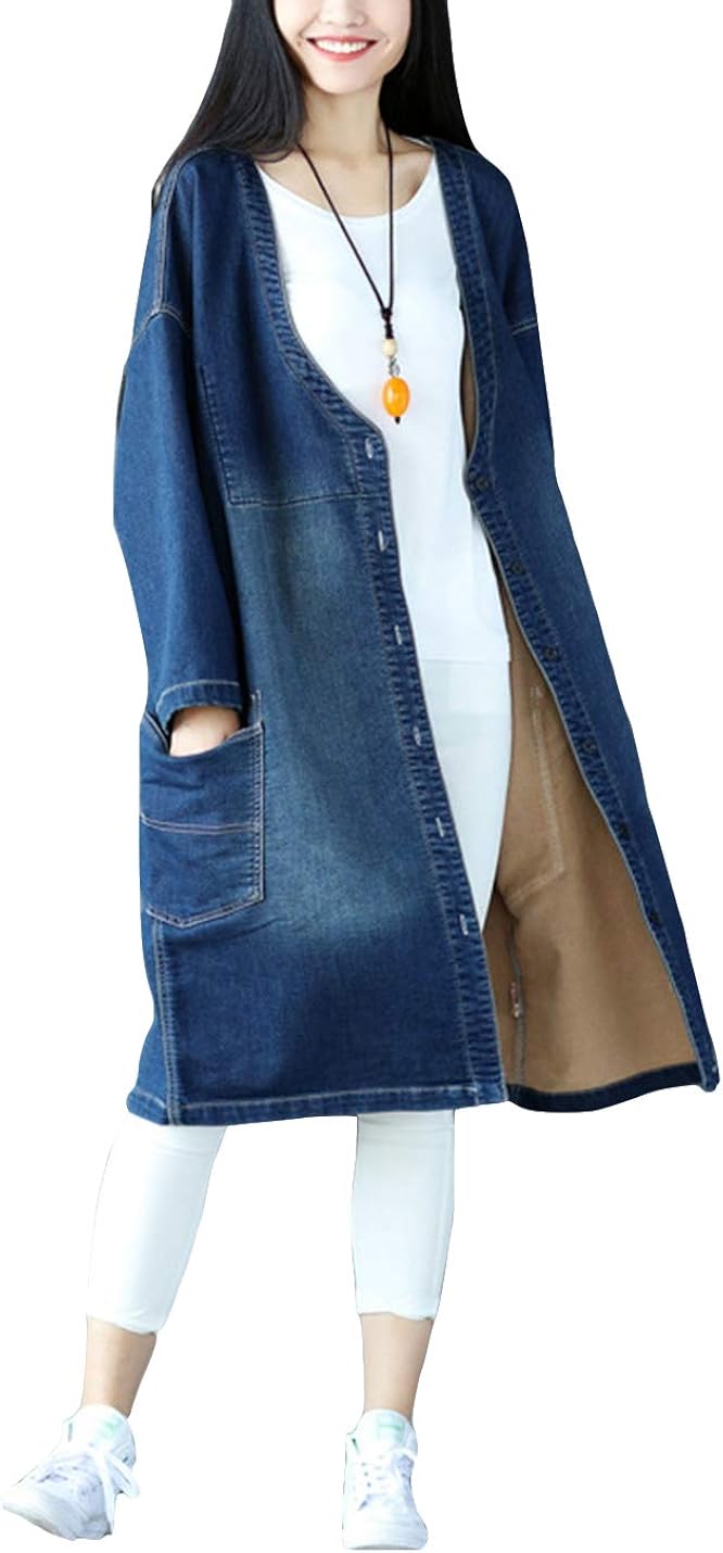 plus size denim trench coat