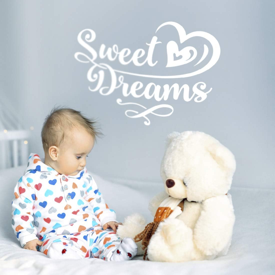 Sweet Dreams Bedroom Wall Sticker Art Stickers Quotes Vinyl Home Decal Quote Room Kid Kitchen Decor Removable Writing Design Dream DIY transfers Inspirational Nursery Decorative Walls Graphics - Image 4