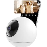 Noorio 2K Indoor Security Camera, Baby & Pet Monitor with 5/2.4 GHz WiFi | Pet/Dog/Cat/Baby Monitoring, Human/Pet Auto Tracki