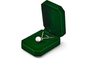 Papten Velvet Pendant/Necklace Box Necklace Storage Case Jewelry Gift Box (Green)