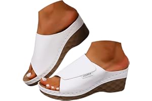 Sandals Womens Flip Flops 2026 Beach Slip On Open Toe Wedge Sandals for Women Dressy Summer Casual Comfortable Wedges Slipper