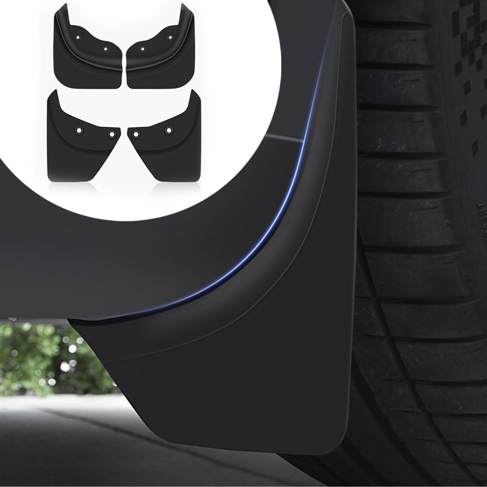 Mud Flaps For Tesla Model Y 2020-2024 - No Drill Installation Splash Guards Set Of 4