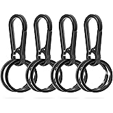 DMENER 4PCS Metal Keychain Clip Hook Keychain Keyring Key Chain Ring Clip Holder for Car Keys Women Men