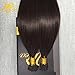 Ugeat 18 Inch I Tip Hair Extensions #2 Darkest Brown Real Human Hair Extensions I Tip 40 Grams Keratin Tip Hair Extensions Itip Fusion Hair Extensions