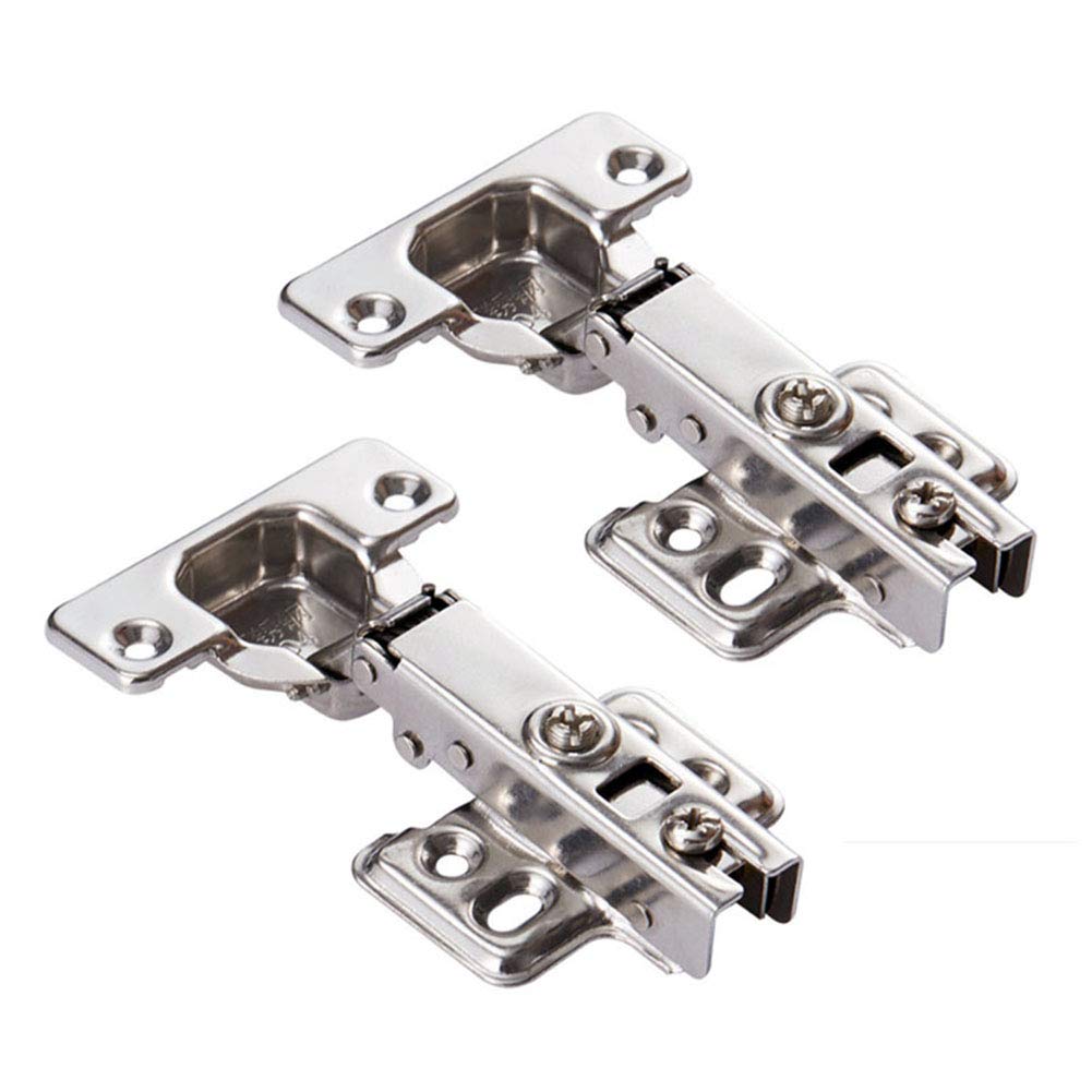 Soft Close Door Hinges, Tiberham 110 Degree Self Closing Full Overlay Kitchen Cabinet Folding Hinges, Heavy Duty Concealed Furniture Cupboard Door Hydraulic Hinges (Pack of 2)