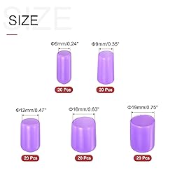 uxcell 100pcs Round Rubber End Caps