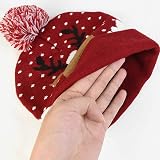 SHOKAN 2 Pack LED Christmas Hat Light-Up Knitted Cap Kids Adults Holiday Party view 7