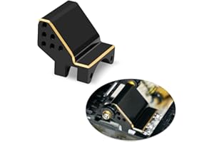 OGUNKE OGRC Adjustable Height Rear Axle Truss Upper Link Mount Brass Link Bracket for Axial SCX24 C10 JLU Gladiator Bronco Upgrade Part (Black Gold)