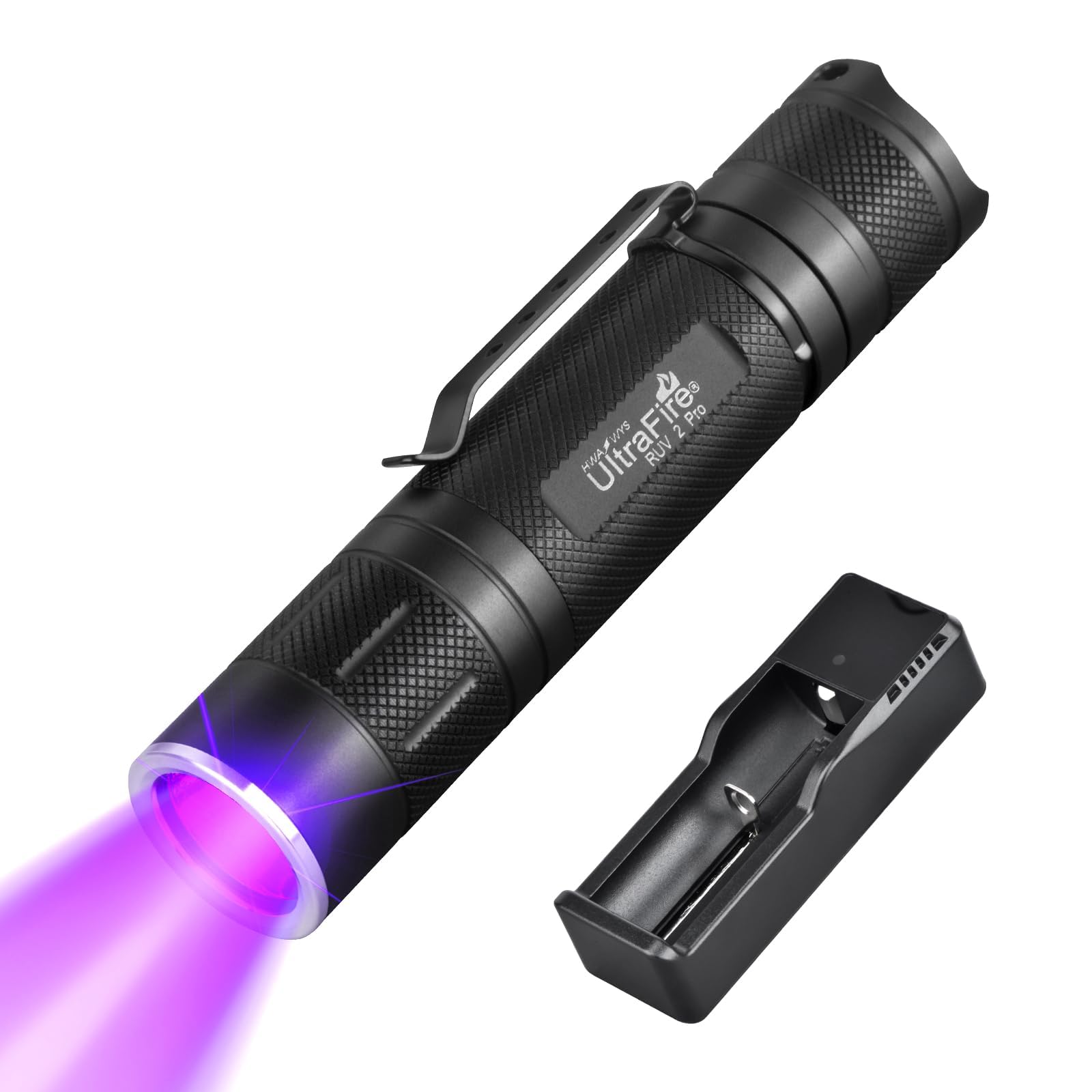 ULTRAFIRE UV Torch 395nm LED Blacklight, 2 Modes Small UV Light, 10W High Power Ultraviolet Flashlight for Curing Resins, Pet Urine Stains, Leak Detection, Anti-Counterfeiting