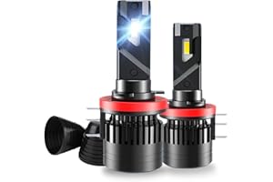 Sinoparcel H15 High Beam Bulb with Daytime Runing Light (DRL), 500% Brighter 6500K White with Canbus Plug and Play with Covers, 2 Pcs