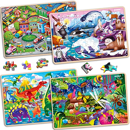 Wooden Puzzles for Kids Ages 48 4 x 60 Piece Kids Puzzles Ages 68