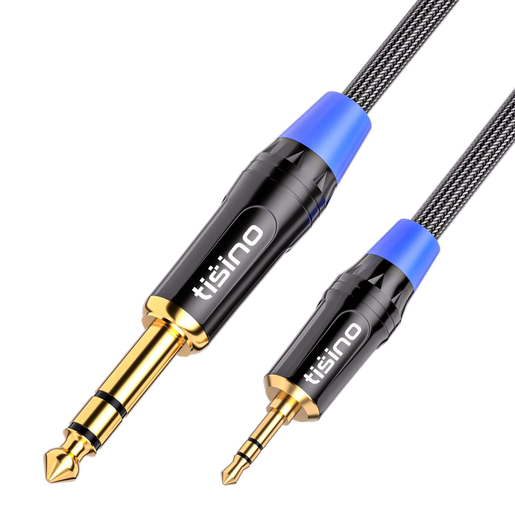 Photo 1 of Tisino 1/8 to 1/4 Stereo Cable-3 ft, 3.5mm to 1/4 Adapter Aux Cord Stereo Audio Cable for Guitar, Keyboard Piano, Laptop, Home Theater Devices, Speaker and Amplifiers,Nylon Braid