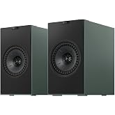 KEF Coda W Wireless Active HiFi Bookshelf Speakers (Pair), Green | Premium Hi-Fi Bookshelf Speakers with Bluetooth | Turntable, PC &amp; TV Connectivity for Music Records, Gaming &amp; home theater