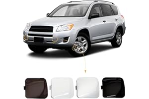 CZShiYue Car Front Bumper Tow Hook Cover Cap Towing Eye Fit for Toyota RAV4 2009 2010 2012 Trailer Cover 53286-0R020 53285-0R020 (Silver, Left Driver Side)