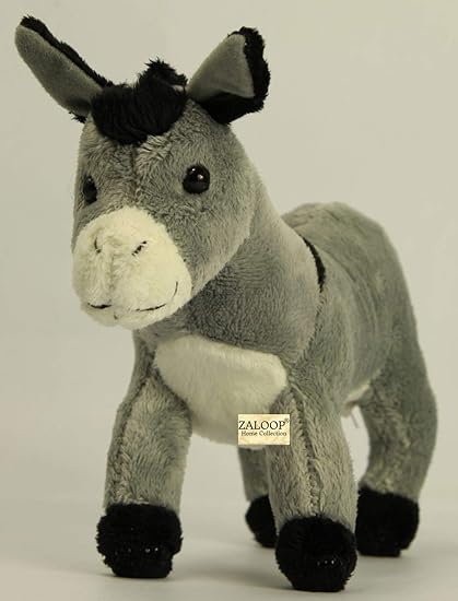 Esel in versch. Farben Kuscheltier Plüschtier Stofftier Stoffesel C11 von Zaloop® (grau)