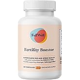 FullWell Fertility Booster for Men & Women | Conception Support for Healthy Egg Quality, Sperm Motility and Strength | Dietitian-Formulated | Ashwagandha, CoQ10 & NAC, 3rd Party Tested, 30 Servings