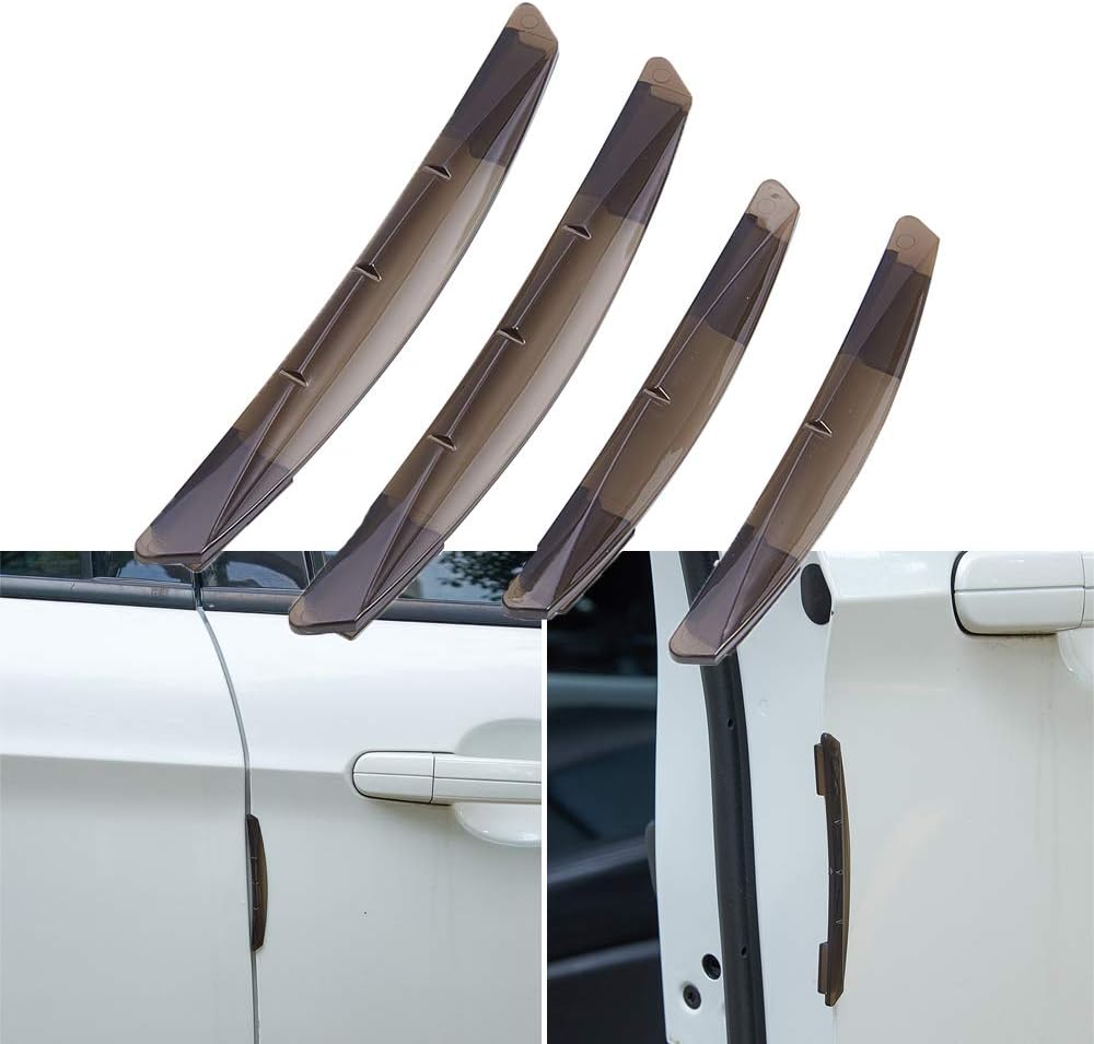 ATMOMO Light Black Car Door Protector Bumper Guard Car Door Edge Strip Sticker Guard Auto Protector Molding Strip Trim