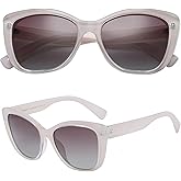 PolarSpex Polarized Cat Eye Sunglasses for Women – Oversized UV400 Celebrity Fashion Sun Glasses for Beach or Driving
