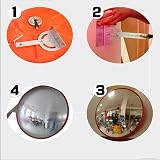 Royalswill Convex Road Safety Mirror 30cm 130 Degree Unbreakable Orange ABS view 5