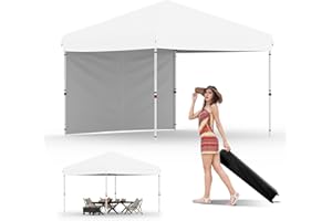 HARMONYHEALTH Pop Up Canopy Tent 10x10 FT Outdoor Canopy One-Person Set Up Heavy Duty Commercial Instant Tent
