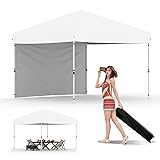 10x10 Pop Up Canopy with One Sidewall - Easy Up