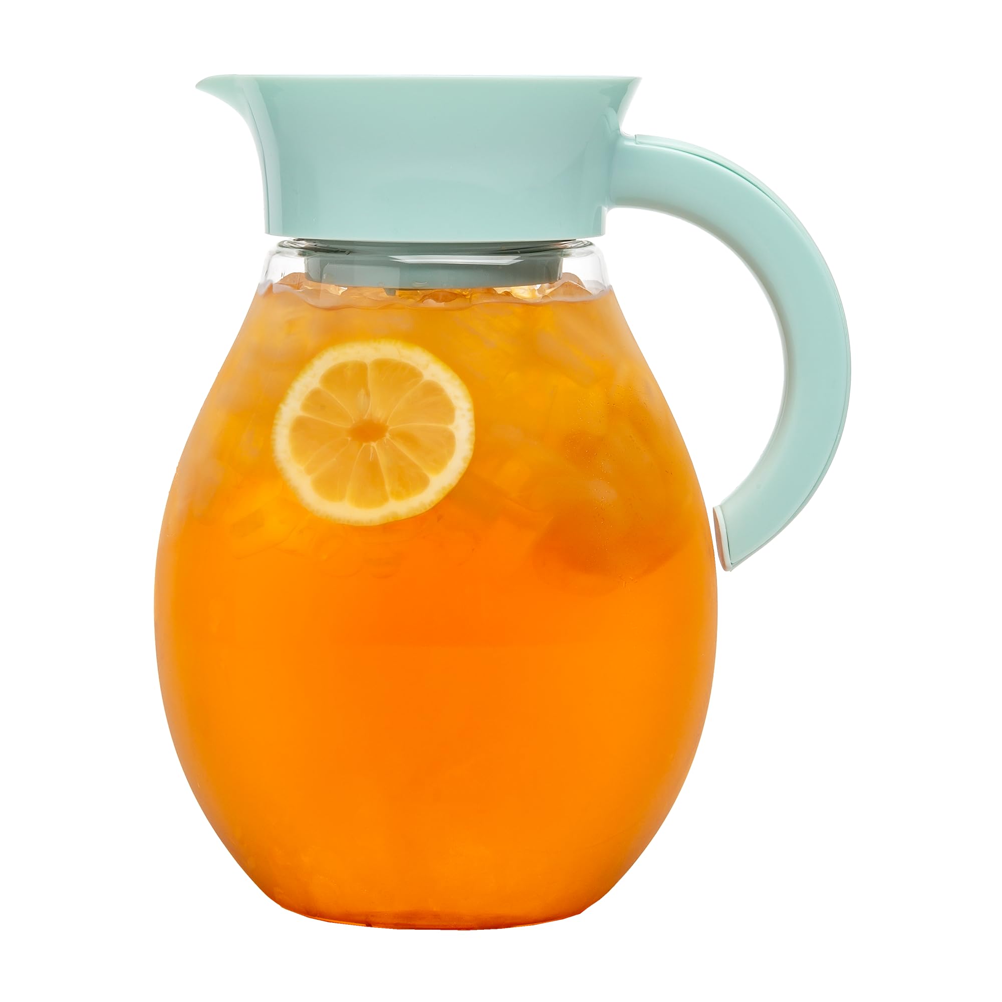 Photo 1 of Primula The Big Iced Tea Maker and Infuser, Plastic Beverage Pitcher with Leak Proof, Airtight Lid, Fine Mesh Reusable Filter, Made without BPA, Dishwasher Safe, Aqua