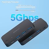 BENFEI USB 3.0 Switch 2 Computers 3x USB 3.0 1x USB-C with Remote view 5