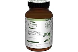 ST FRANCIS HERB FARM Fenugreek Blessed Thistle (60 Capsules) Naturally Formulated Lactation and Breastfeeding Support (1 Cont