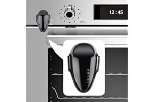 BABY DROM Oven Door Lock Child Safety, Heat-Resistant Easy to Install, Childproof Oven Locks for Toddlers, no Screws or Drills swivel mechanism rotation (Black)