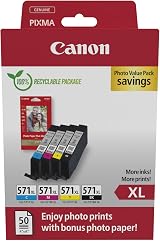 Canon CLI-571XL BK C M Y Photo Value Ink Set view 1