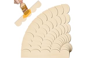 HAMMINY Scalloped Decorative Wood Trim Unfinished Scalloped Edge Wooden Molding Cute DIY Moulding Trims for Cabinet Window Shelf Door Wall, 15.74 x 3.94 Inch, 12 Pack