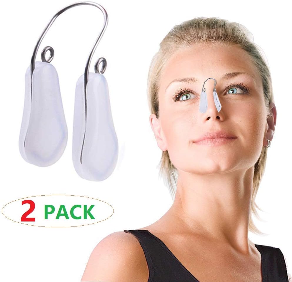 Nose Shaper Clip, Fashion Nose Up Lifting Shaping Bridge Straightening Beauty Slimmer Device Soft (White)