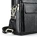 Sunmig Men's Genuine Leather Shoulder Bag Messenger Briefcase CrossBody Handbag (Black)
