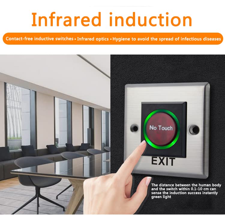 Push To Exit Switch Mua Push to Exit Button-Press To Exit Button No Touch Exit Push Button ...