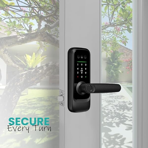 3D FACE RECOGNITION SMART DOOR LOCK WITH HD CAMERA & VIDEO DOORBELL & INTERCOM, KEYLESS ENTRY WITH PALM VEIN, PASSCODE, FINGERPRINT, CARD, TUYA SMART APP & KEYS – AUTO-LOCK, DIY INSTALL