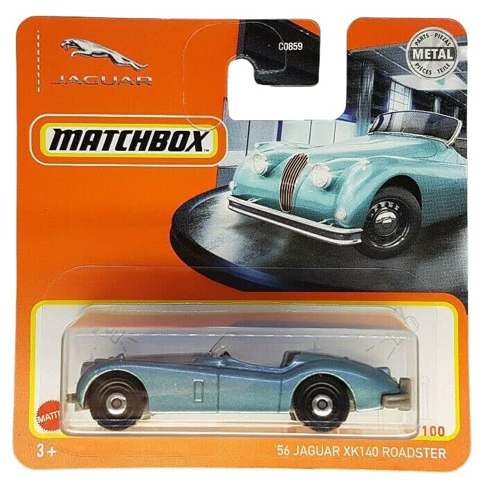 Matchbox - ´56 Jaguar XK140 Roadster - MBX 83/100 - GXN01 - Short Card - Superfast Lesney - Light Blue Metallic - Mattel 2021