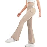 JOCMIC Girls Flare Leggings Kids Bell Bottom High Waisted Yoga Dance Flared Bootcut Pants