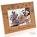 KATE POSH Merry Christmas Love Peace Joy Believe Hope, The Magic of Christmas Family Picture Frame. Santa, Reindeer and Sleigh Decor. Engraved Natural Wood Photo Frame (4x6-Horizontal)