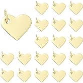 COGCHARGER Heart Charms for Jewelry Making Gold Charms Pendants for Bracelet Necklace Earring Keychain DIY Supplies