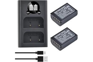 Batteries and Dual Charger，Compatible for Olympus，for OM System OM-1, OM-1 Mark II, HLD-10 Camera, BLX-1 Battery Charger(2 Ba