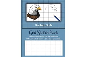 Sketch Pad 1 inch Grid Ruled Square Graph Paper Drawing Pad: Large Graph Sketchbook, Composition Notebook for drawing Artist,